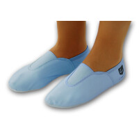 Schläppchen, Gymnastikschuhe, Ballerina mit Gummipads hellblau Gr. 29
