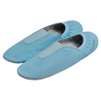 Schläppchen, Gymnastikschuhe, Ballerina mit Gummipads hellblau Gr. 29