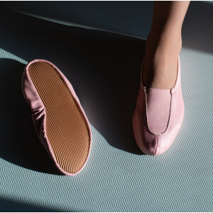 Voltigierschuhe Gymnastikschuhe mit Gummisohle rosa Gr. 42