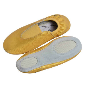 Gymnastikschuhe mit Gummipads gold  Gr.27