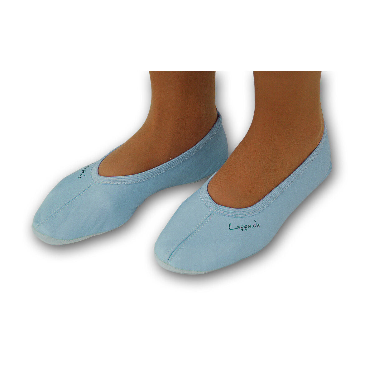 Gymnastikschläppchen mit Ledersohle hellblau Gr. 25