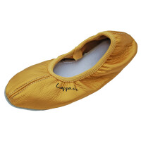 Gymnastikschuhe Ballerina mit Ledersohle gold Gr. 24