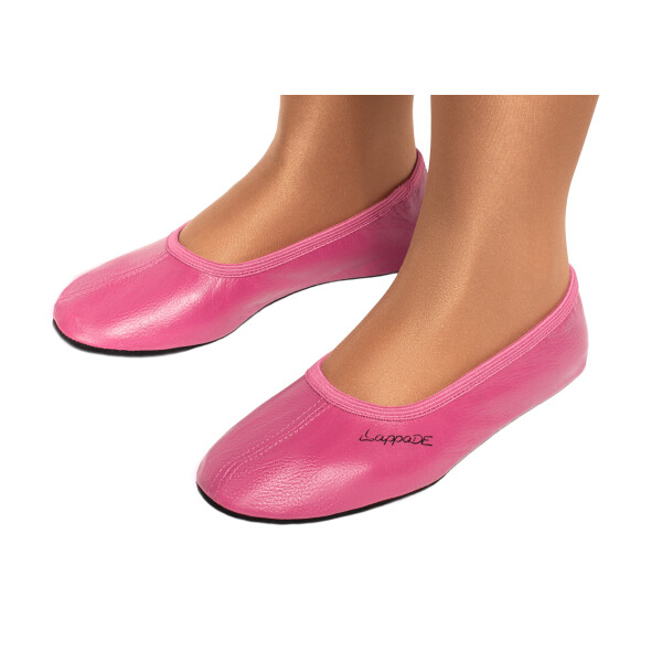 Ballerinas mit Ledersohle pink Gr. 22