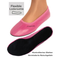 Ballerinas mit Ledersohle pink Gr. 22