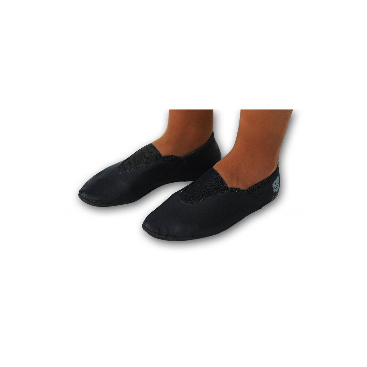 Schläppchen mit Gummisohle schwarz Gr. 22