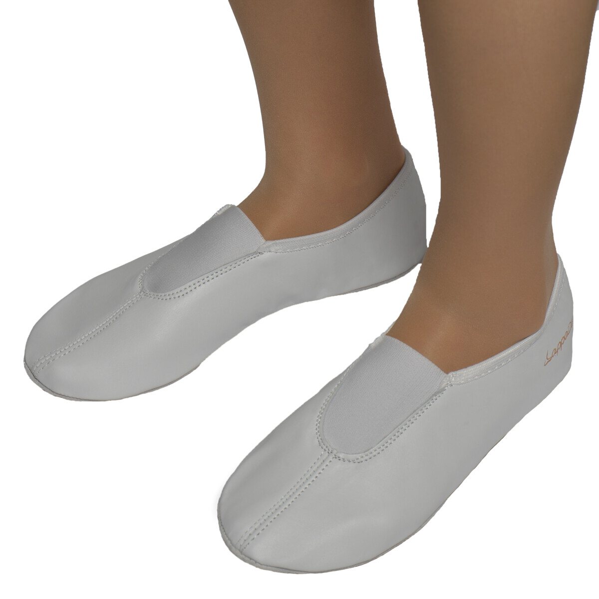 Gymnastikschuhe mit Ledersohle weiß Gr. 43