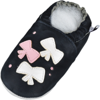 Hausschuhe Schleifchen navy Gr 19-20 M 6-12 Monate