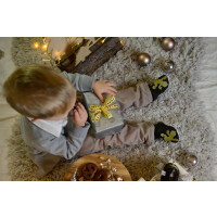 Lederpuschen Geckos braun-grün Gr 19-20 M 6-12 Monate