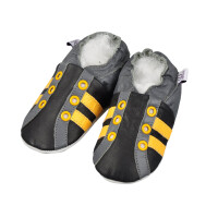 Lederschuhe Sport gelb-ösen Gr 21-22 L 12-18 Monate