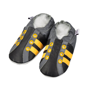 Lederschuhe Sport gelb-ösen Gr 23-24 XL 18-24 Monate
