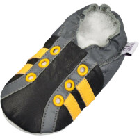 Lederschuhe Sport gelb-ösen Gr 23-24 XL 18-24 Monate