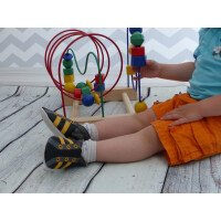 Lederschuhe Sport gelb-ösen Gr 26-27 3XL 3-4 Jahren