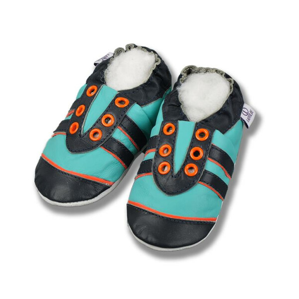 Sport türkis-orange Ösen Gr 21-22 L 12-18 Monate