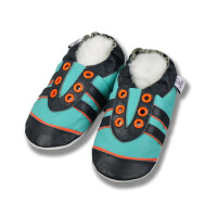 Sport türkis-orange Ösen Gr 21-22 L 12-18 Monate