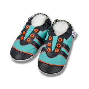 Sport türkis-orange Ösen Gr 25-26 XXl 2-3 Jahren