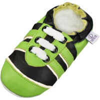 Hausschuhe Sport grün-weiß Gr 21-22 L 12-18 Monate