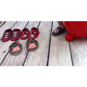 Baby Schuhe Kitty rosa-grau Gr 26-27 3XL 3-4 Jahren
