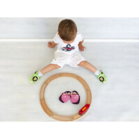 Puschen Schmetterling rosa-lila Gr 19-20 M 6-12 Monate