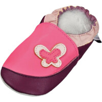 Puschen Schmetterling rosa-lila Gr 19-20 M 6-12 Monate