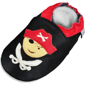 Krippenschuhe Pirat schwarz Gr 19-20 M 6-12 Monate