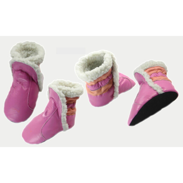 Booties pink-orange Gr 19-20 M 6-12 Monate