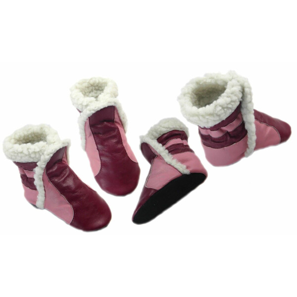 Booties bordeaux-rosa EUR 23 - EUR 24 / XL / 18-24 Monate