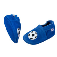 Puschen Fussball blau Wildleder Gr 21-22 L 12-18 Monate