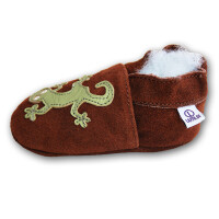 Babyschuhe Geckos braun Rauleder