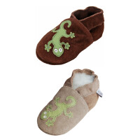 Babyschuhe Geckos braun Rauleder