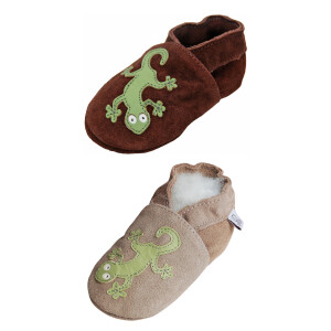Babyschuhe Geckos braun Rauleder Gr 25-26 XXl 2-3 Jahren