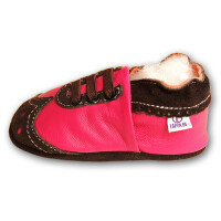 Mokassis rosa-braun Ledermix Gr 19-20 M 6-12 Monate