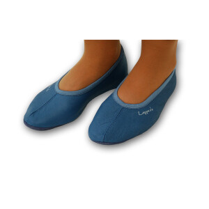 Turnschuhe mit Ledersohle jeansblau