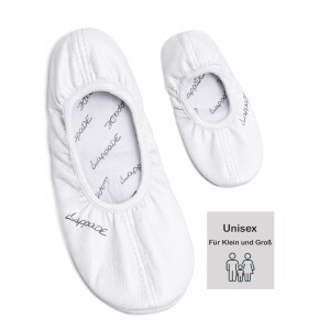 Ballerinas mit Ledersohle weiss Gr. 32