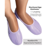 Gymnastikschuhe mit Ledersohle lila Gr. 31