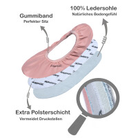 Gymnastikschuhe mit Ledersohle lila Gr. 33