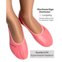 Turnschuhe mit Ledersohle lachsrot Gr. 37