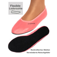 Turnschuhe mit Ledersohle lachsrot Gr. 37