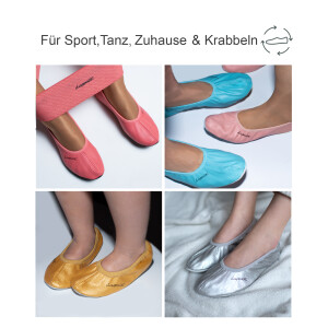 Ballerinas mit Ledersohle pink Gr. 33