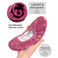 Ballerinas mit Ledersohle pink Gr. 33