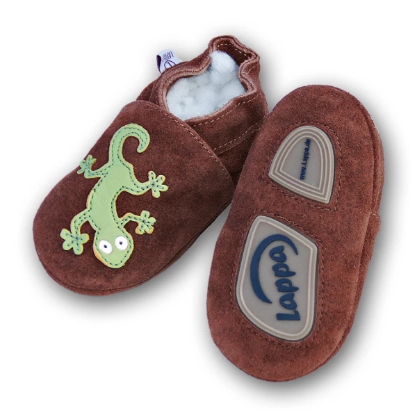 Kinderschuhe Geckos braun Wildleder