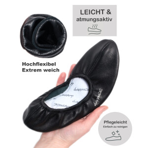 Gymnastikschuhe mit Gummisohle schwarz Gr. 43