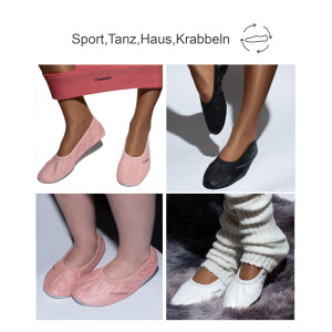 Ballerinas mit Gummisohle weiss Gr. 30