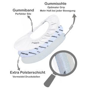 Ballerinas mit Gummisohle weiss Gr. 30