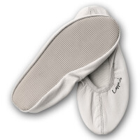 Ballerinas mit Gummisohle weiss Gr. 30