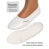 Ballerinas mit Gummisohle weiss Gr. 37