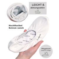 Ballerinas mit Gummisohle weiss Gr. 37