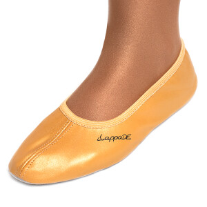 Gymnastikschuhe Ballerina mit Ledersohle gold Gr. 43