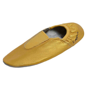 Gymnastikschuhe mit Gummipads gold Gr. 30