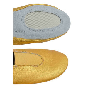 Gymnastikschuhe mit Gummipads gold Gr. 30