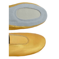 Gymnastikschuhe mit Gummipads gold Gr. 30